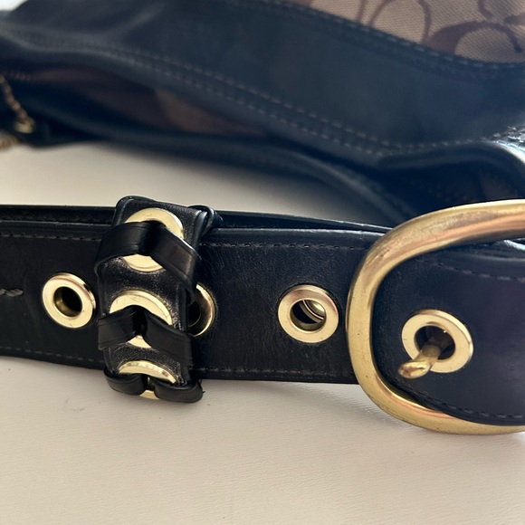 Coach Logo Jacquard Bleecker Bucket Shoulder Bag Purse 11437 - Picture 8 of 8